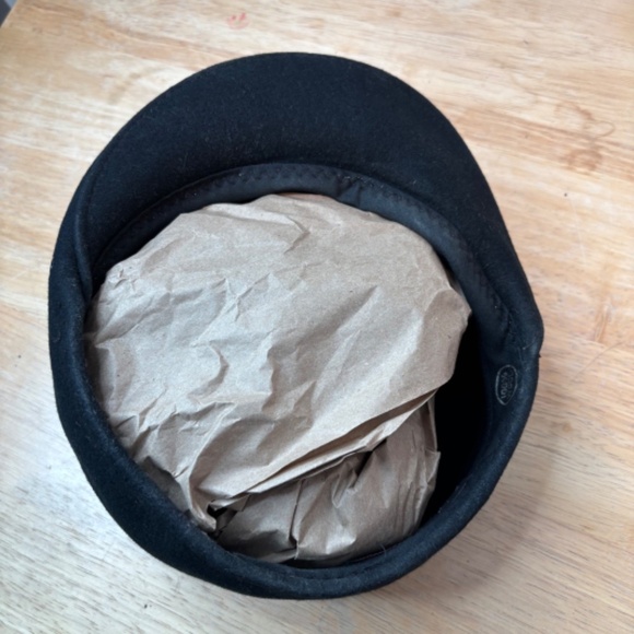 Vintage Botany 500 Newsboy Cap 100% Pure Wool Made in USA Black Retro Classic - Picture 4 of 9